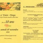 L'Entre-temps fête ses 10 ans, samedi 5 novembre 2016 à Saint-Denis